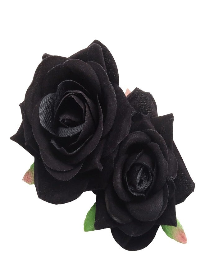 Wuyituart Black Flower Hair Clip Comb Black Hair Accessories Bohemia Flower Hairpin - Image 1